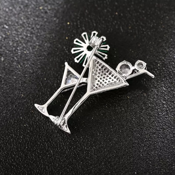 Green Martini Brooch - Picture 4 of 9